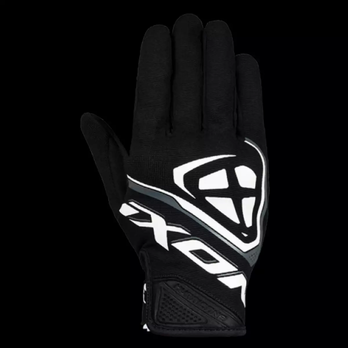 GANTS IXON HURRICANE ETE TEXTILE NOIR BLANC