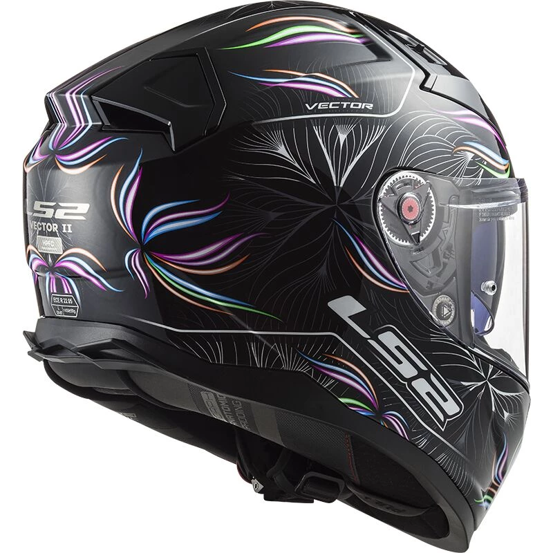 CASQUE LS2 VECTOR II TROPICAL BLACK WHITE