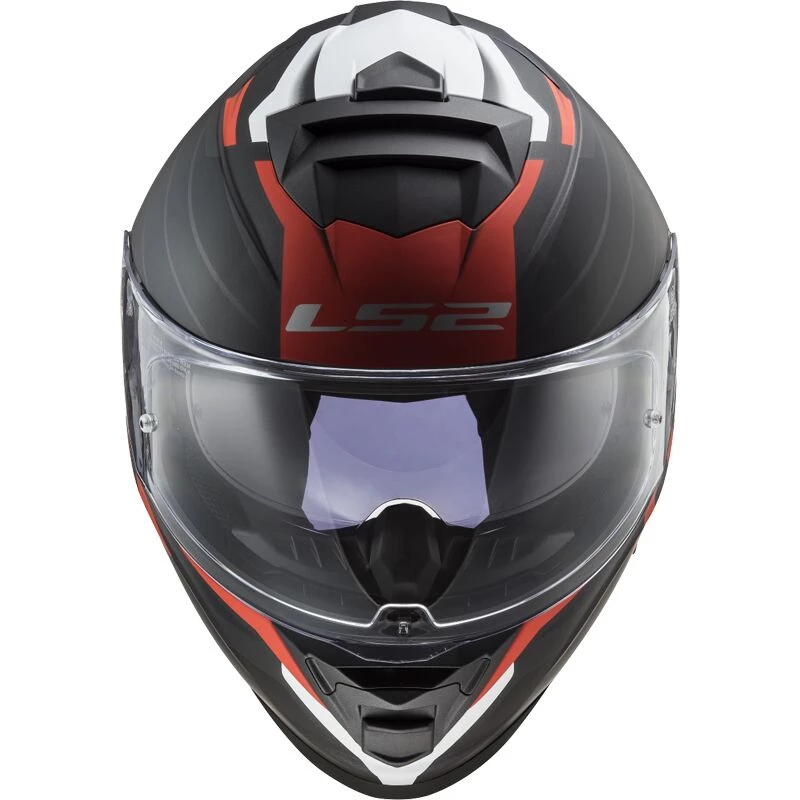 CASQUE LS2 STORM II NERVE MATT BLACK RED