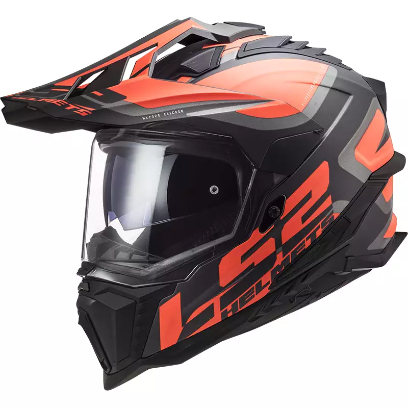 CASQUE LS2 EXPLORER ALTER MATT BLACK FLUO ORANGE