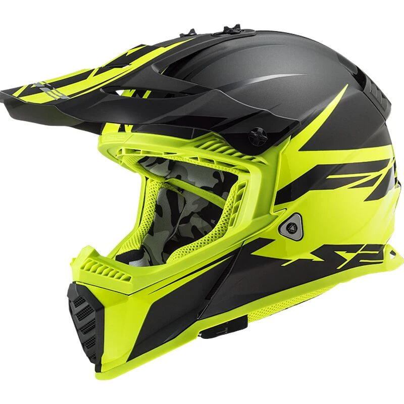 CASQUE LS2 FAST EVO ROAR BLACK HI-VIS YELLOW