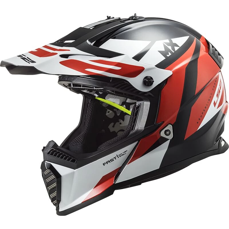 CASQUE LS2 FAST EVO STRIKE BLACK WHITE RED